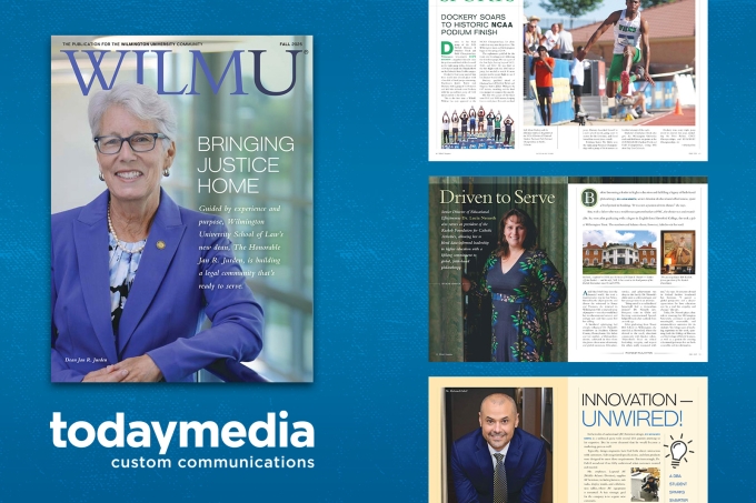 Promotional image for WilmU publication by Today Media.