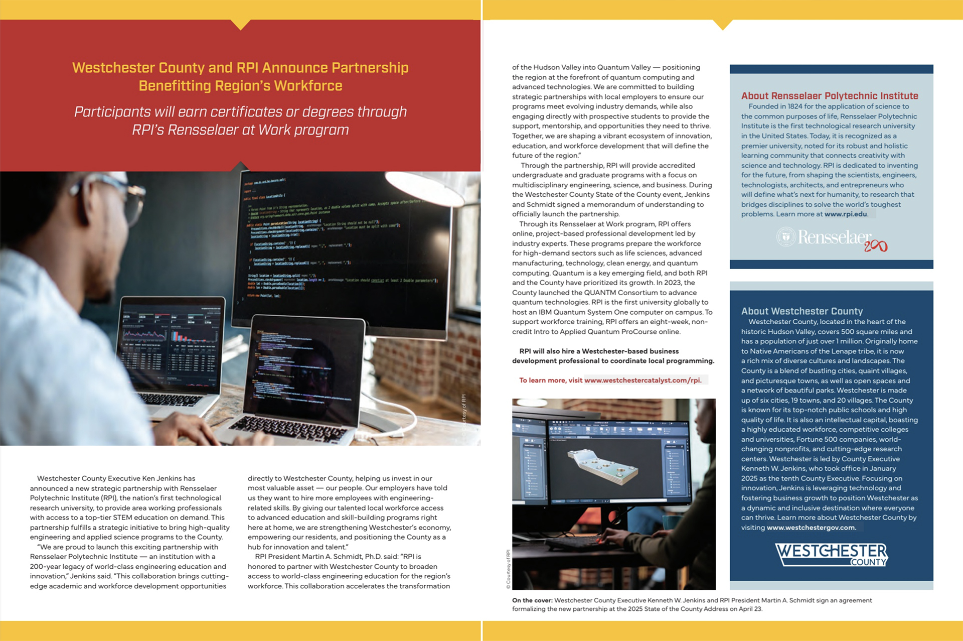 A second sample spread from Skills magazine.