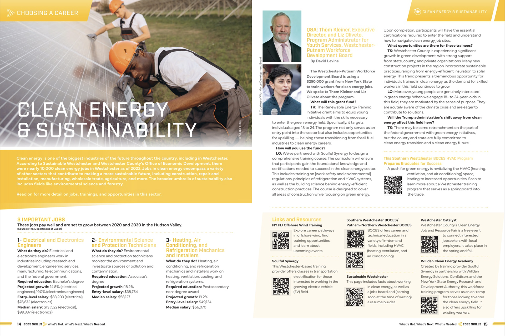 A third sample spread from Skills Magazine. The headline reads 