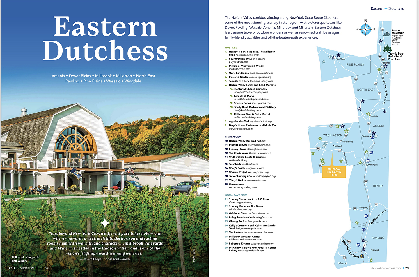 A spread from 2026 Destination Dutchess, reading